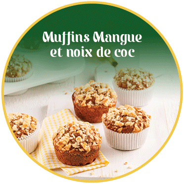 Muffins Mangue et noix de coco 