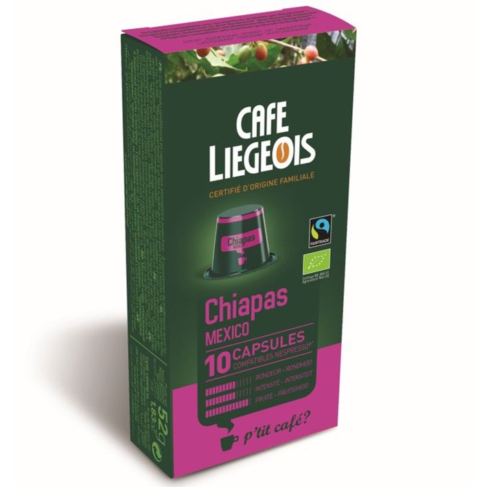 Bio CHIAPAS Mexicain, 10 Capsules compatibles Nespresso® 