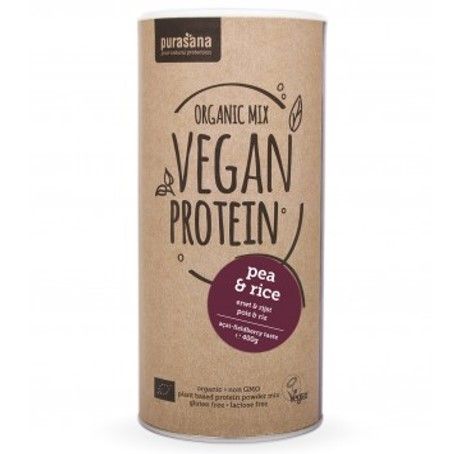 Protéines "Vegan" de Pois-Riz-Fruit des bois BIO 400g