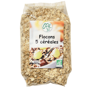 Flocons 5 céréales - 500g - Bio