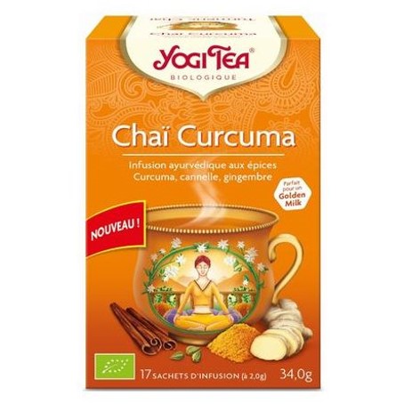 Yogi Tea chai curcuma - 17 sachets - Bio
