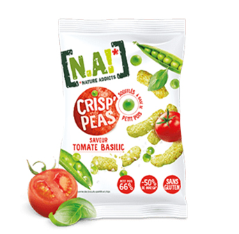 Crisp’Peas saveur Tomate Basilic - 50g
