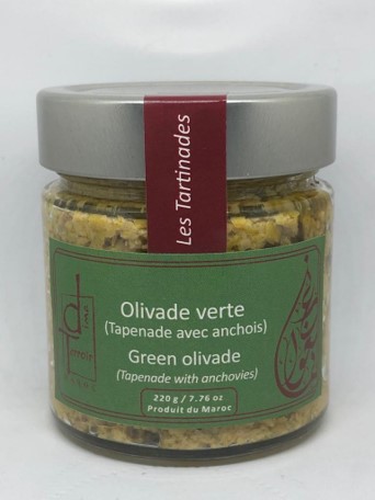 Olivades vertes avec anchois  -  220g